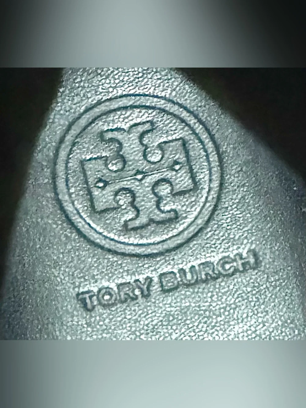Tory Burch Ladies Amalia Nappa Leather T-Logo Sneaker Navy Blue Size 8 GUC